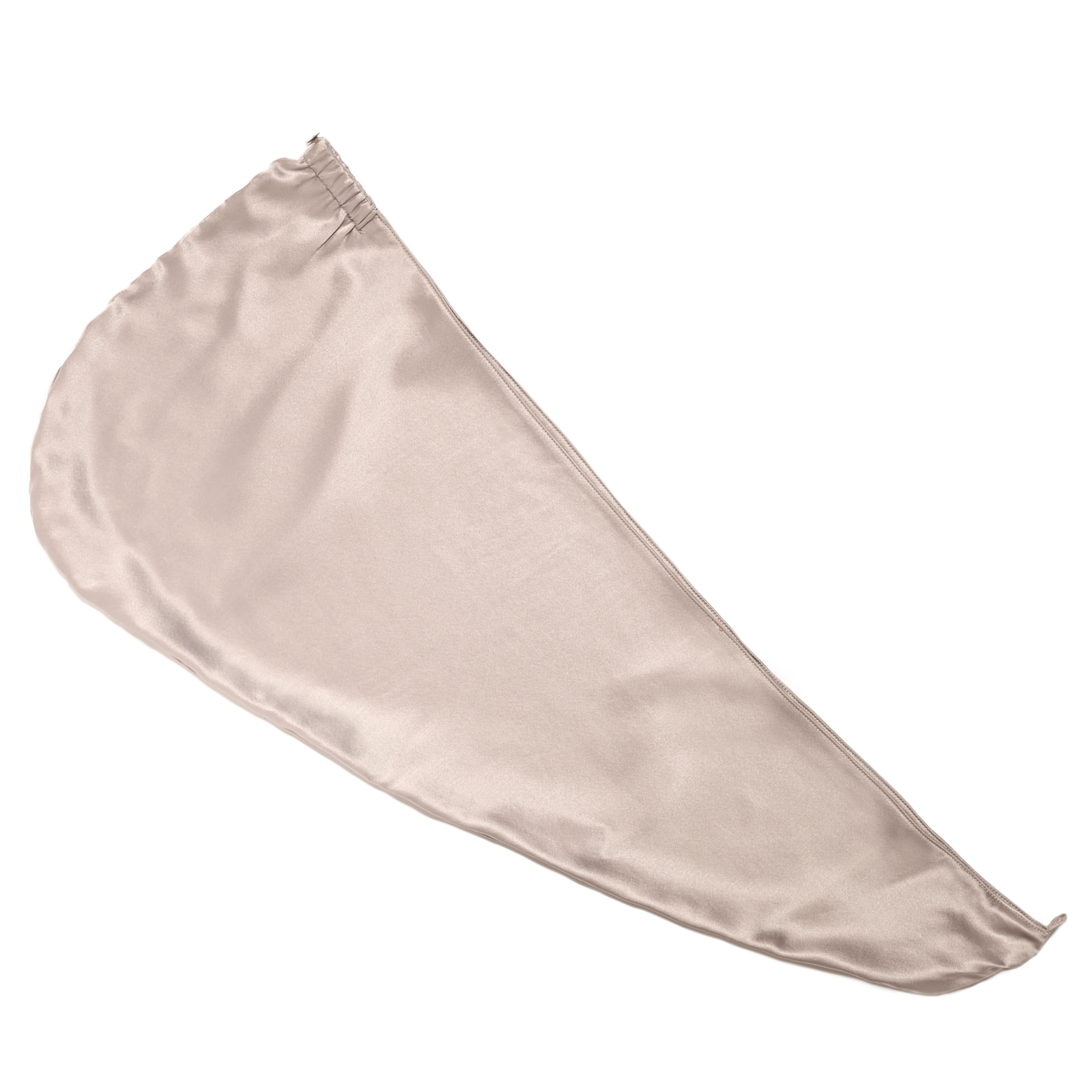 Qrown® Hedvábný turban ručník na vlasy – Champagne