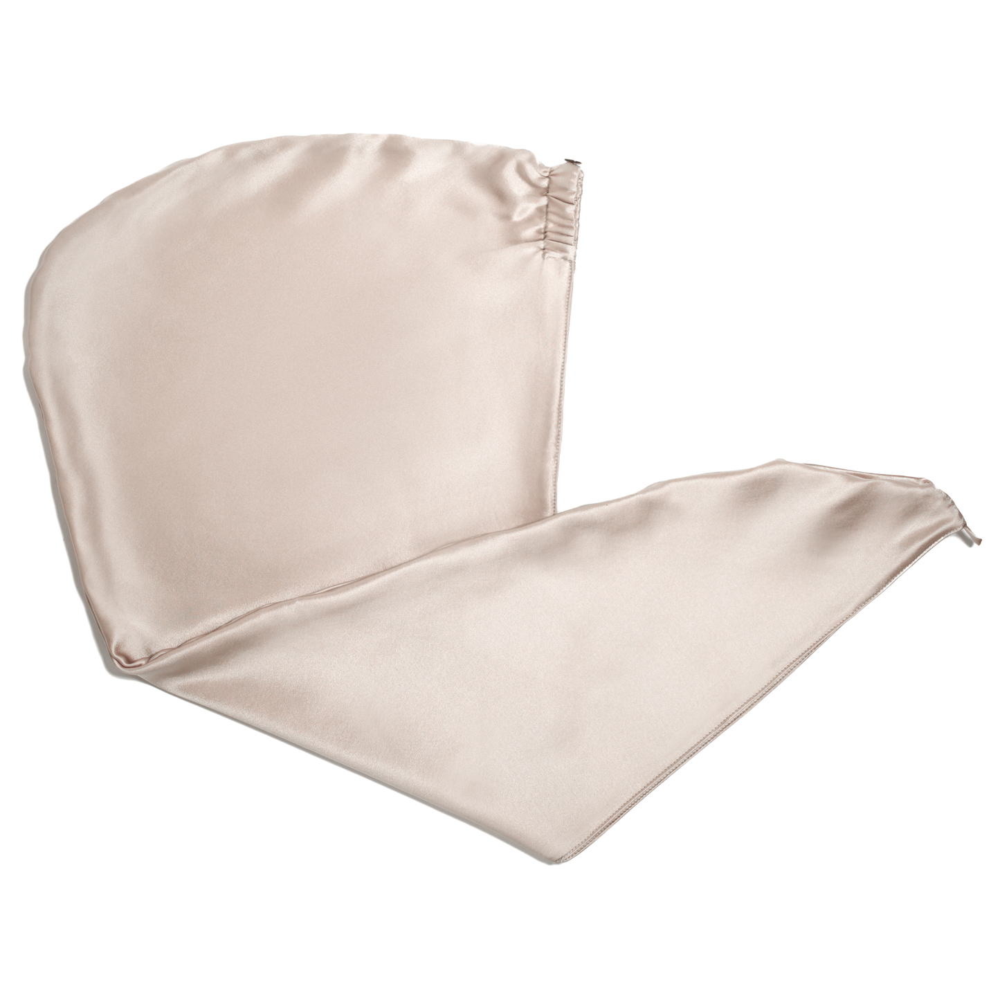 Qrown® Hedvábný turban ručník na vlasy – Champagne