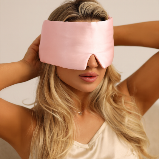 Hedvábná maska na spaní Qrown® Premium