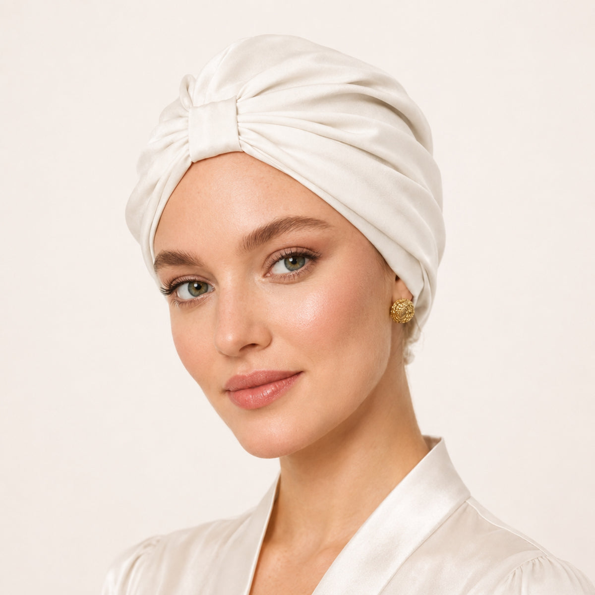 Qrown® Hedvábný turban z morušového hedvábí 22 momme – různé barvy